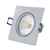 LED COB recessed spotlight - angular - white - glossy - 7W