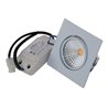 LED COB recessed spotlight - angular - white - glossy - 7W