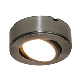 Set di 4 faretti da incasso a LED con dimmer LED a 3 livelli 12VDC 3W 3000K bianco caldo in alluminio per mobili da incasso