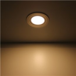 Set van 3 4W LED inbouw- en opbouwarmaturen draaibaar IP20 12V 3000K warm wit 175 lumen