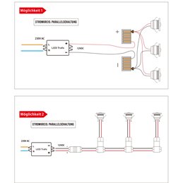 LED mini badkamerinbouwarmatuur "Aldonna" - 0,3W - 12V DC met 7 meter kabel