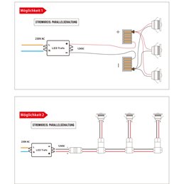 Mini luminaria empotrada LED para cuartos de baño "Aldonna" - 0,3 W - 12 V CC con cable de 7 metros