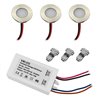LED Mini LED badkamerinbouwarmatuur 3 KIT, roestvrij staal, IP67 waterdicht