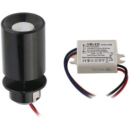 mini Foco Empotrable / Mini Spot / Plafón de Superficie LED 3W - Alu, IP65, 3000K