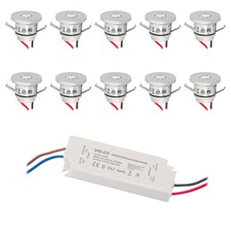 3 KIT "VISUM" 1W Recessed Mini Spot IP65 Warm White Incl. 6W LED Transformer