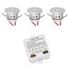 Set van 3 1W Inbouw Mini Spot IP65 Warm Wit Incl. 6W LED Transformator