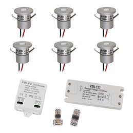 VBLED - LED-Lampe, LED-Treiber, Dimmer online beim Hersteller kaufen|1er-Set 3W LED Mini Einbauspot - "OCULOS" Minispot 3000K mit Netzteil Schwarz