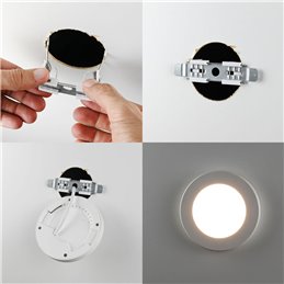 Universele LED paneel opbouw/opbouw Ronde Extra Flat 6.5W 3000K 420lm