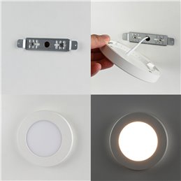 VBLED - LED-Lampe, LED-Treiber, Dimmer online beim Hersteller kaufen|Universal LED Panel Aufbau/Einbau rund extra flach 6.5W 3000K 420lm