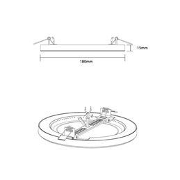 Universal LED Panel Surface Mount/Remount Round Extra Flat 12W 3000K 840lm