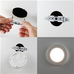 Universele LED paneel opbouw/opbouw Ronde Extra Flat 18W 3000K 1350lm