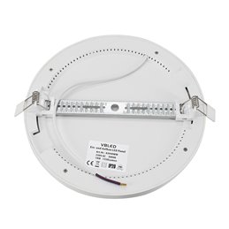 VBLED - LED-Lampe, LED-Treiber, Dimmer online beim Hersteller kaufen|Universal LED Panel Aufbau/Einbau rund extra flach 18W 3000K 1350lm