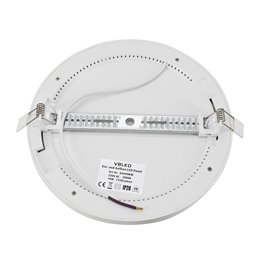 Universele LED paneel opbouw/opbouw Ronde Extra Flat 18W 3000K 1350lm