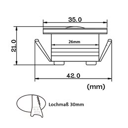 Set van 3W LED aluminium mini inbouwspot "Luxonix" warm wit waterdicht