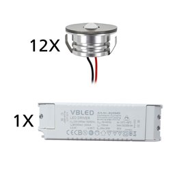 VBLED - LED-Lampe, LED-Treiber, Dimmer online beim Hersteller kaufen|LED Aluminium Mini Einbaustrahler deckenleuchte 1W Spot 3er-Set