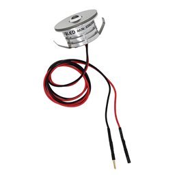 6 KIT "VISUM" mini spot encastré aluminium 1W blanc chaud avec alimentation radio RF 12VDC