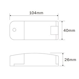 Set van 3W LED aluminium mini inbouwspots "Luxonix" warm wit met dimbare voedingseenheid