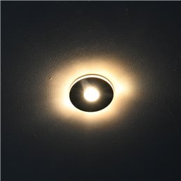 Set of 4 3W LED aluminium mini recessed spotlights "Luxonix" warm white with dimmable power supply unit