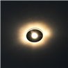 Set of 4 3W LED aluminium mini recessed spotlights "Luxonix" warm white with dimmable power supply unit