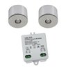 Set of 2 3W LED mini spot/ceiling-mounted spot / IP65 / WW / incl. dimmable power supply unit
