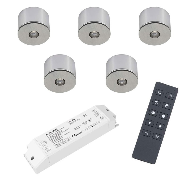 Système télécommandé éclairage blanc chaud - LED 3 rampes 30cm