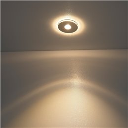 Set de mini spots encastrés 3W "NOVOS" blanc chaud 3000K 12V DC Blanc chaud Transformateur LED inclus