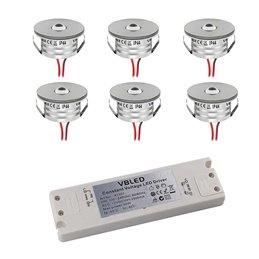 Set di 6 mini faretti da...