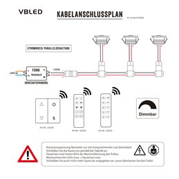 faretto da incasso Mini Spot "NOVOS" 3W - 12V VDC - IP44 - 3000K illumina la parte frontale e laterale
