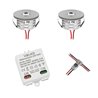 Lot de 2 mini spots encastrés 3W Spot encastré "NOVOS" 3000K 12V DC Blanc chaud Transformateur LED inclus