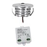 Set of 1 3W LED aluminium mini recessed spotlight "Pialux" warm white with power supply unit