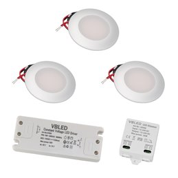 VBLED - LED-Lampe, LED-Treiber, Dimmer online beim Hersteller kaufen|6W RGB+WW 12V DC LED Einbauleuchten inkl. Fernbedienung