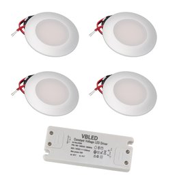 3 LED recessed spotlights 12V set incl. bulb 2W and transformer