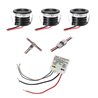 3 KIT "VISUM" 1W Recessed Mini Spot IP65 Warm White Incl. 6W LED Transformer