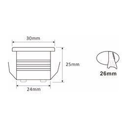 3 KIT "VISUM" 1W Recessed Mini Spot IP65 Warm White Incl. 6W LED Transformer