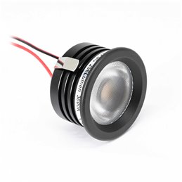 4-delige KIT "FORTIS" 3W LED aluminium mini inbouwspot warm wit met IP67 voeding 12VDC