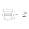 4-delige KIT "FORTIS" 3W LED aluminium mini inbouwspot warm wit met IP67 voeding 12VDC