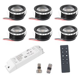 VBLED - LED-Lampe, LED-Treiber, Dimmer online beim Hersteller kaufen|10-er Set 1W Mini-Einbauspot IP65 Warmweiss Inkl.12W LED Trafo 12V DC