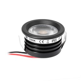 Set van 16 3W LED aluminium mini inbouwspots "Luxonix" warm wit met dimbare voedingseenheid