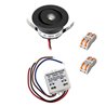 Set van 1 3W LED mini inbouwspot - "OCULOS" Minispot 3000K met voedingseenheid Zwart