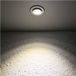 VBLED - LED-Lampe, LED-Treiber, Dimmer online beim Hersteller kaufen|3W LED Mini Einbauspot - "OCULOS" Minispot - 12V DC - IP44 - 3000K - Schwenkbar - Silber