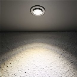 Set of 1 3W LED mini recessed spotlight - "OCULOS" Minispot 3000K with power supply Silver