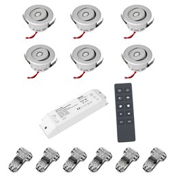 VBLED - LED-Lampe, LED-Treiber, Dimmer online beim Hersteller kaufen|12er-Set 1W Mini LED Einbauspot Einbaustrahler warmweiß mit Netzteil