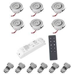 VBLED - LED-Lampe, LED-Treiber, Dimmer online beim Hersteller kaufen|9er Set 1W Mini-Einbauspot Inkl. LED Trafo IP67 wasserdicht 12V DC