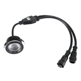 Set van 4 LED Aluminium Mini Inbouwspots 3000K met 6W LED Transformator - Zwart