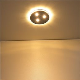 Set of 3 Recessed Luminaires 3X6W Extra Flat Illuminates Front & Side Aluminium 3000K