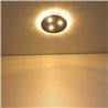 Set di 3 apparecchi da incasso 3X6W Extra Flat per illuminazione frontale e laterale Alluminio 3000K