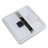 LED ceiling luminaire in aluminium with opal light emission 28W -square