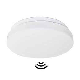 LED ceiling light "Doculus" 2-flame 35W RGBW, round, aluminium/black with IR remote control