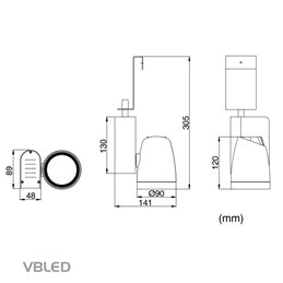Foco LED iluminación tiendas 25W 4000K 1850 Lumen blanco neutro