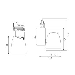 LED track spotlight shop lighting 45W
